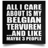 All I Care About Is My Belgian Tervuren - Poster Square