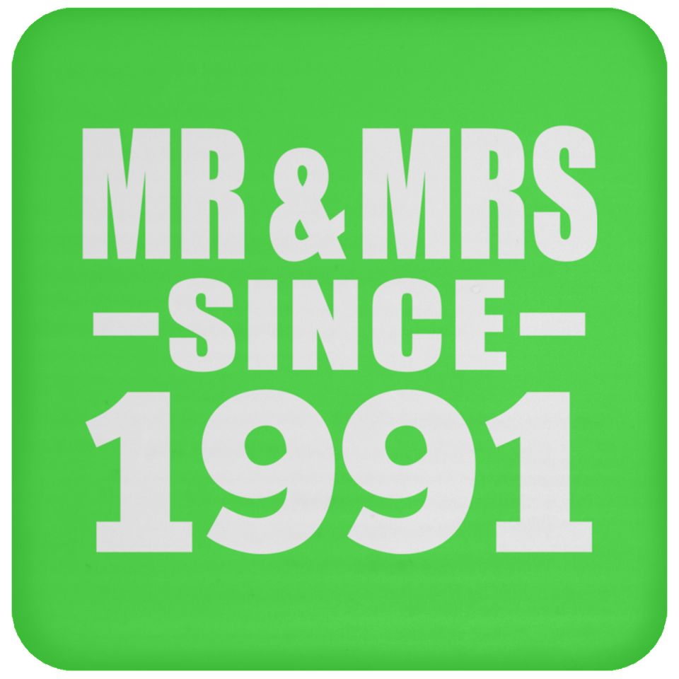 33rd Anniversary Mr & Mrs Since 1991 - Drink Coaster