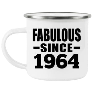60th Birthday Fabulous Since 1964 - 12oz Camping Mug