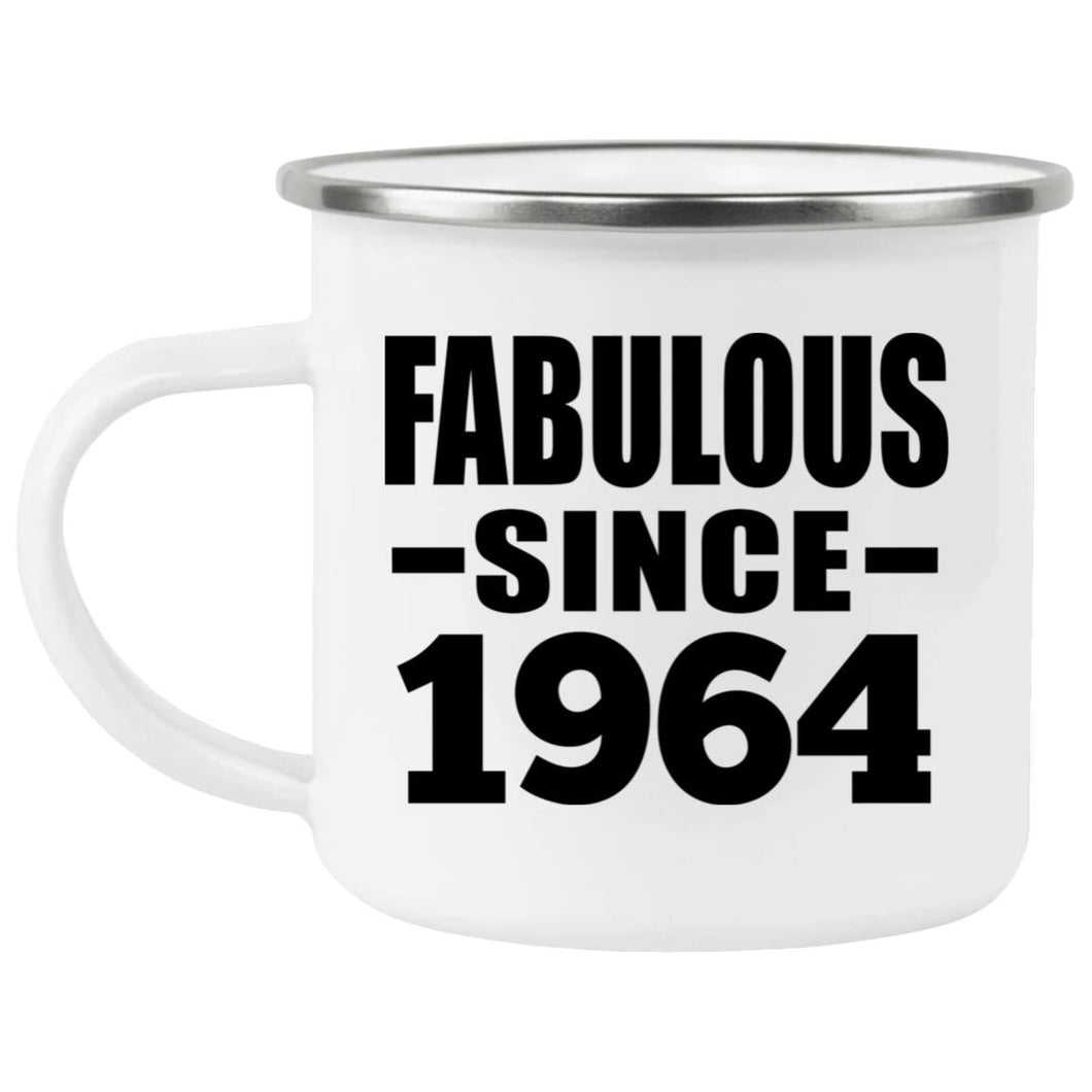 60th Birthday Fabulous Since 1964 - 12oz Camping Mug