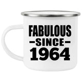 60th Birthday Fabulous Since 1964 - 12oz Camping Mug