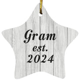 Gram Established Est. 2024 - Star Ornament F