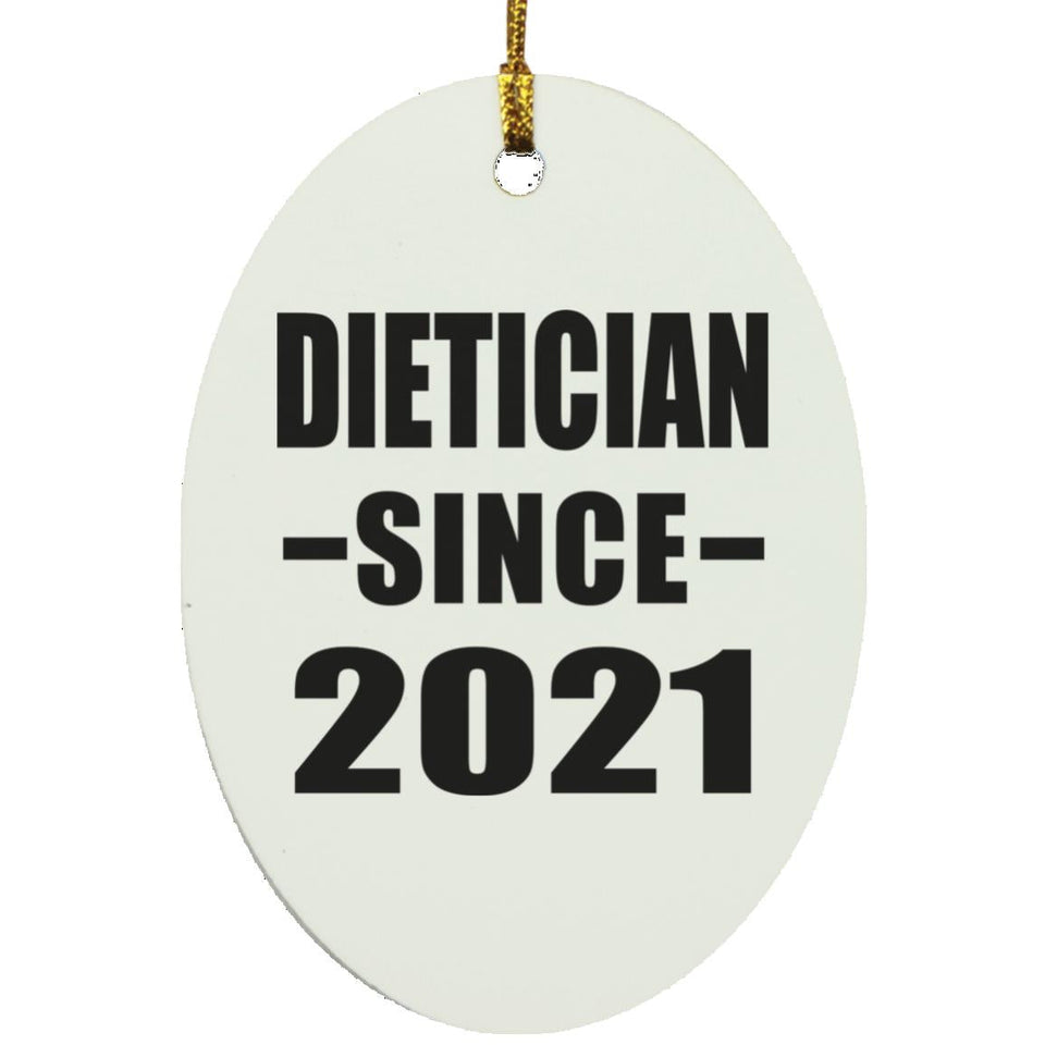 Dietician Since 2021 - Oval Ornament