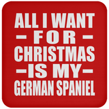 All I Want For Christmas Is My German Spaniel - Coaster
