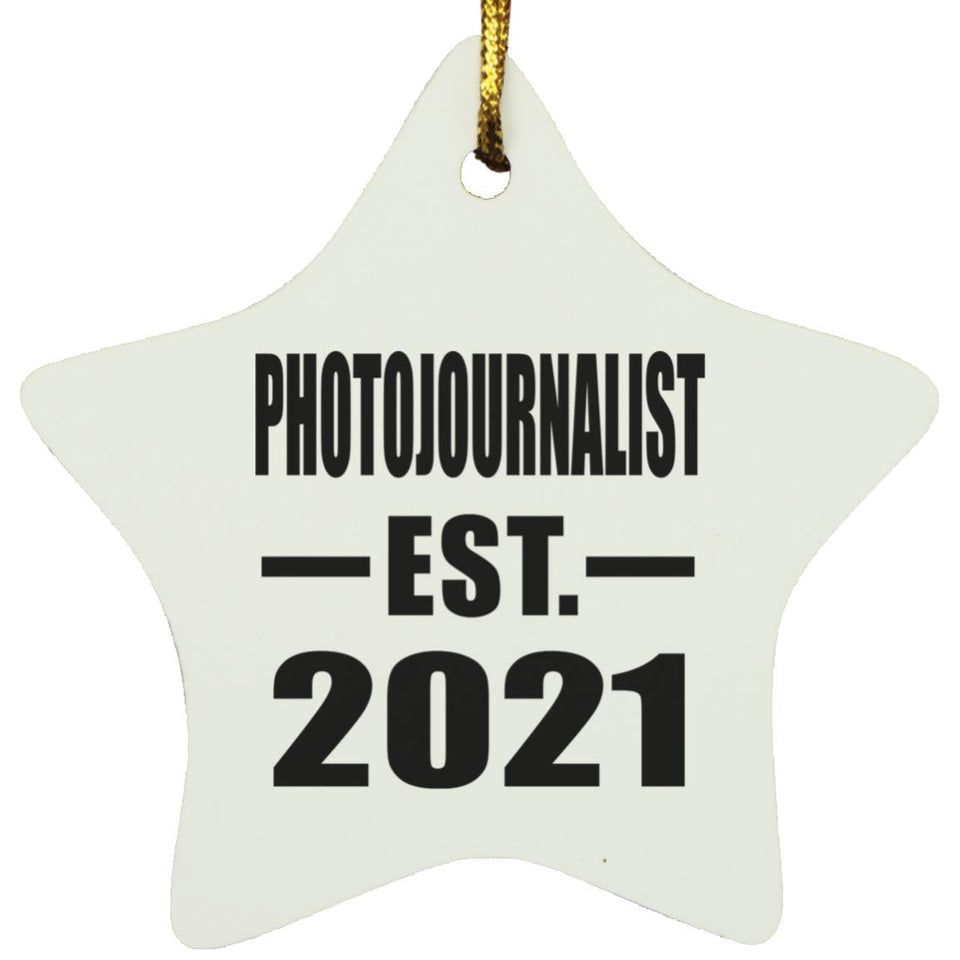 Photojournalist Established EST. 2021 - Star Ornament