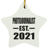 Photojournalist Established EST. 2021 - Star Ornament