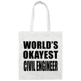 World's Okayest Civil Engineer - Tote Bag White