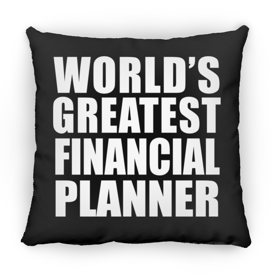 World's Greatest Financial Planner - Throw Pillow Black