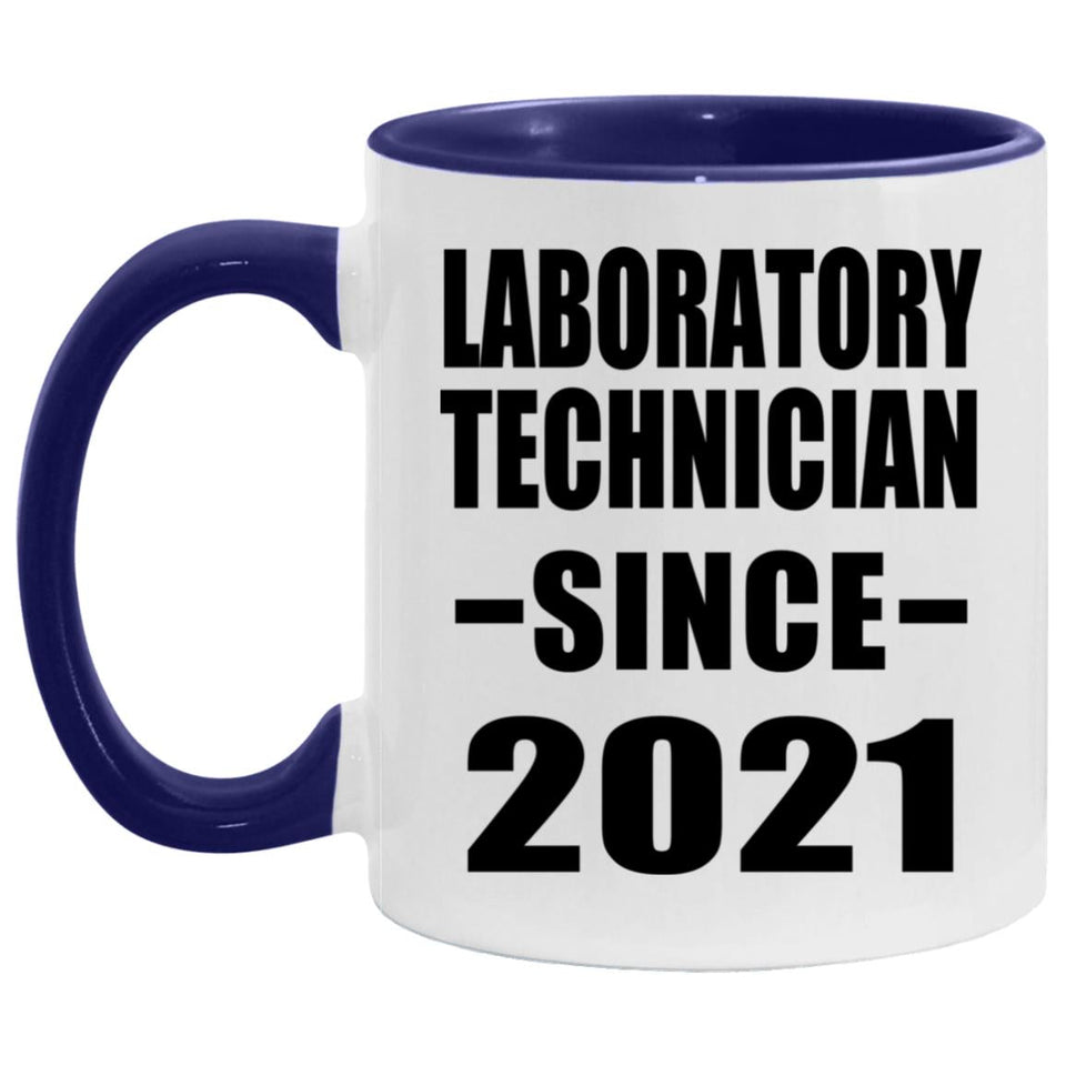 Laboratory Technician Since 2021 - 11oz Accent Mug Purple