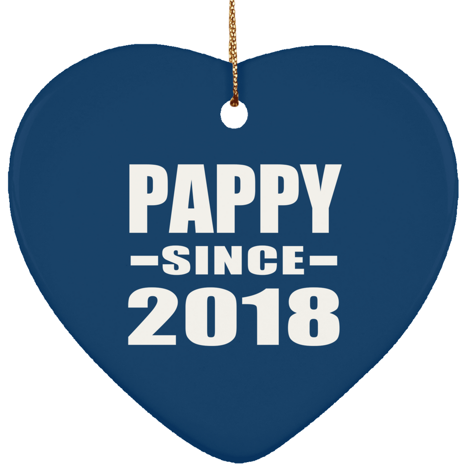 Pappy Since 2018 - Heart Ornament