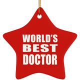 World's Best Doctor - Star Ornament