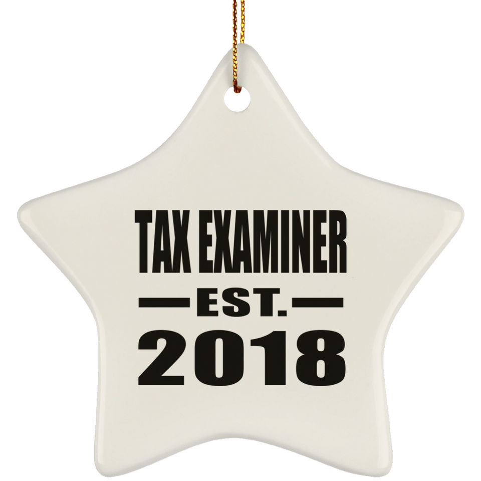 Tax Examiner Established EST. 2018 - Star Ornament