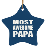 Most Awesome Papa (Grandpa) - Star Ornament