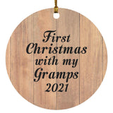 First Christmas With My Gramps 2021 - Circle Ornament C