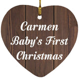 Carmen Baby's First Christmas - Heart Ornament D