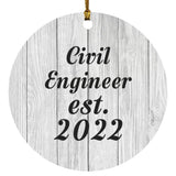 Civil Engineer Established Est. 2022 - Circle Ornament F