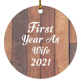 First Year As Wife 2021 - Circle Ornament E