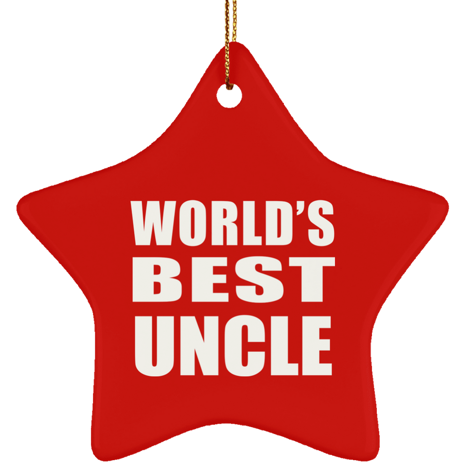 World's Best Uncle - Star Ornament