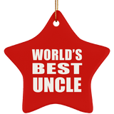 World's Best Uncle - Star Ornament