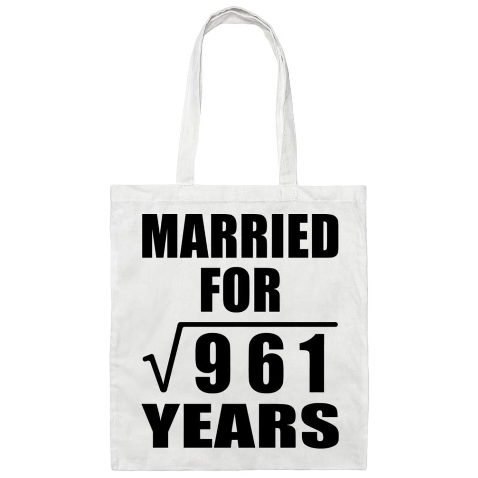 31st Anniversary Married For Square Root of 961 Years - Tote Bag White