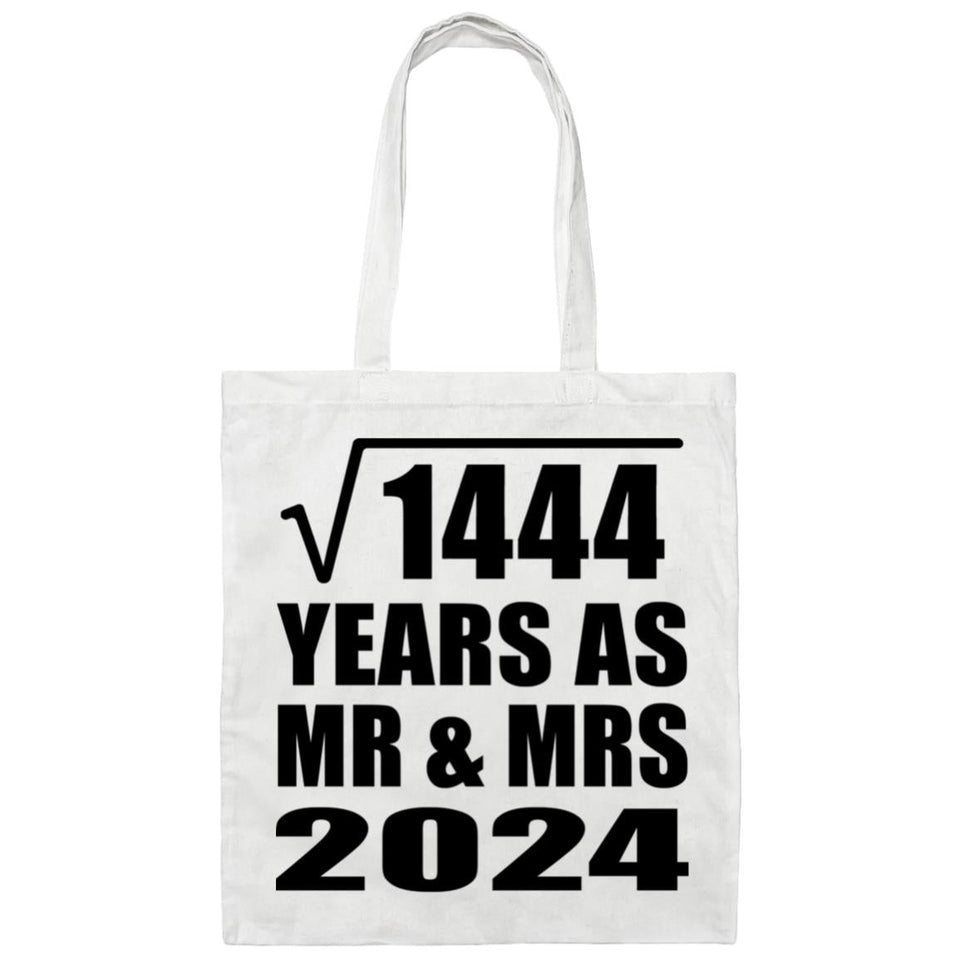38th Anniversary Square Root of 1444 Years As Mr & Mrs 2024 - Tote Bag White