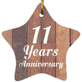 11th Anniversary 11 Years Anniversary - Star Ornament E