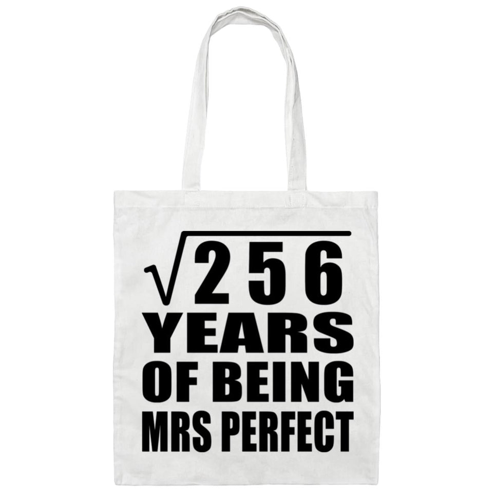 16th Anniversary Square Root of 256 Years of Mrs Perfect - Tote Bag White
