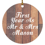 First Year As Mr & Mrs Mason - Circle Ornament E