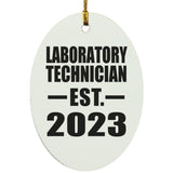 Laboratory Technician Established EST. 2023 - Oval Ornament