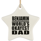 Benjamin World's Okayest Dad - Star Ornament