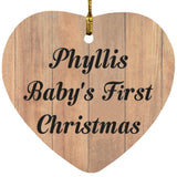 Phyllis Baby's First Christmas - Heart Ornament C