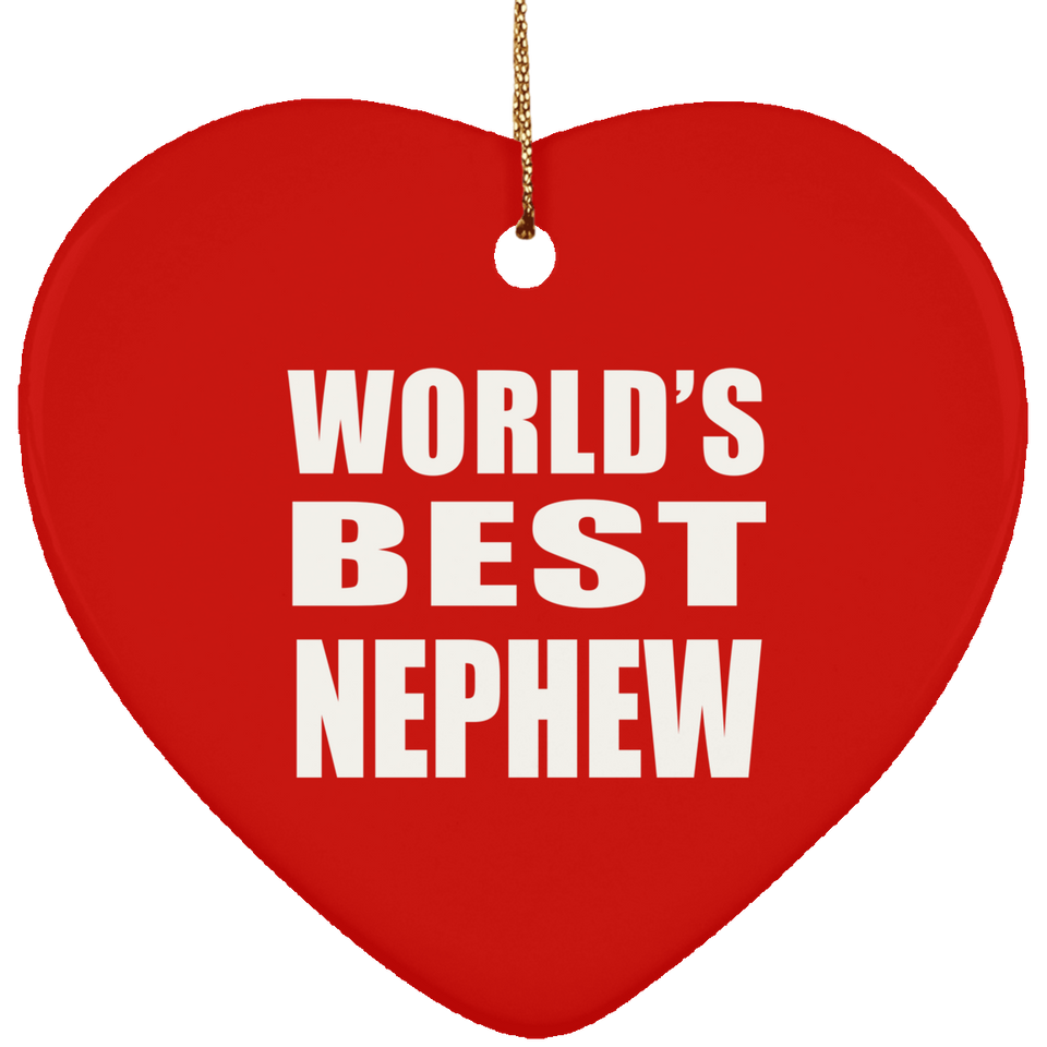 World's Best Nephew - Heart Ornament