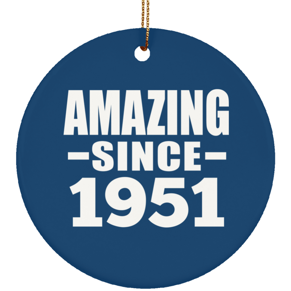 73rd Birthday Amazing Since 1951 - Circle Ornament
