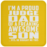 Proud Judge Dad Of Awesome Son - Drink Coaster