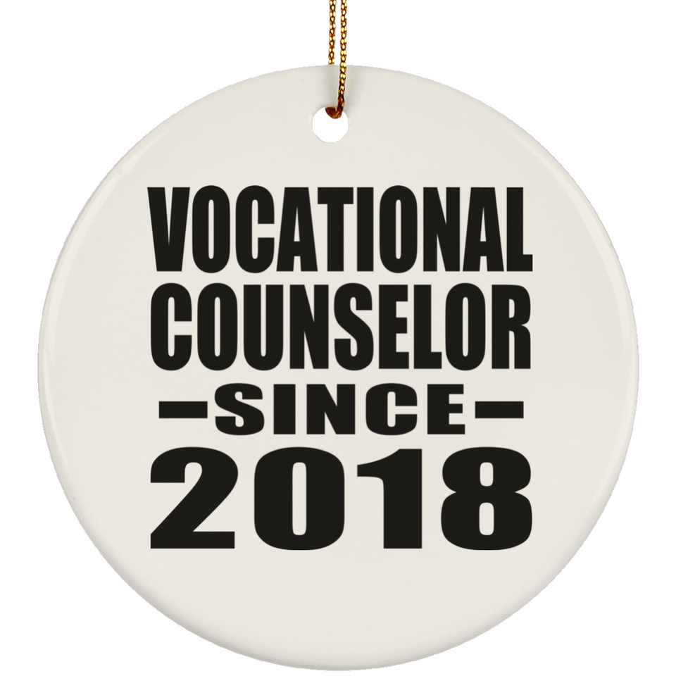 Vocational Counselor Since 2018 - Circle Ornament