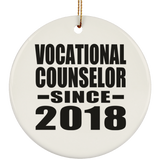 Vocational Counselor Since 2018 - Circle Ornament