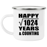 Happy 32nd Anniversary Square Root of 1024 Years & Counting - 12oz Camping Mug