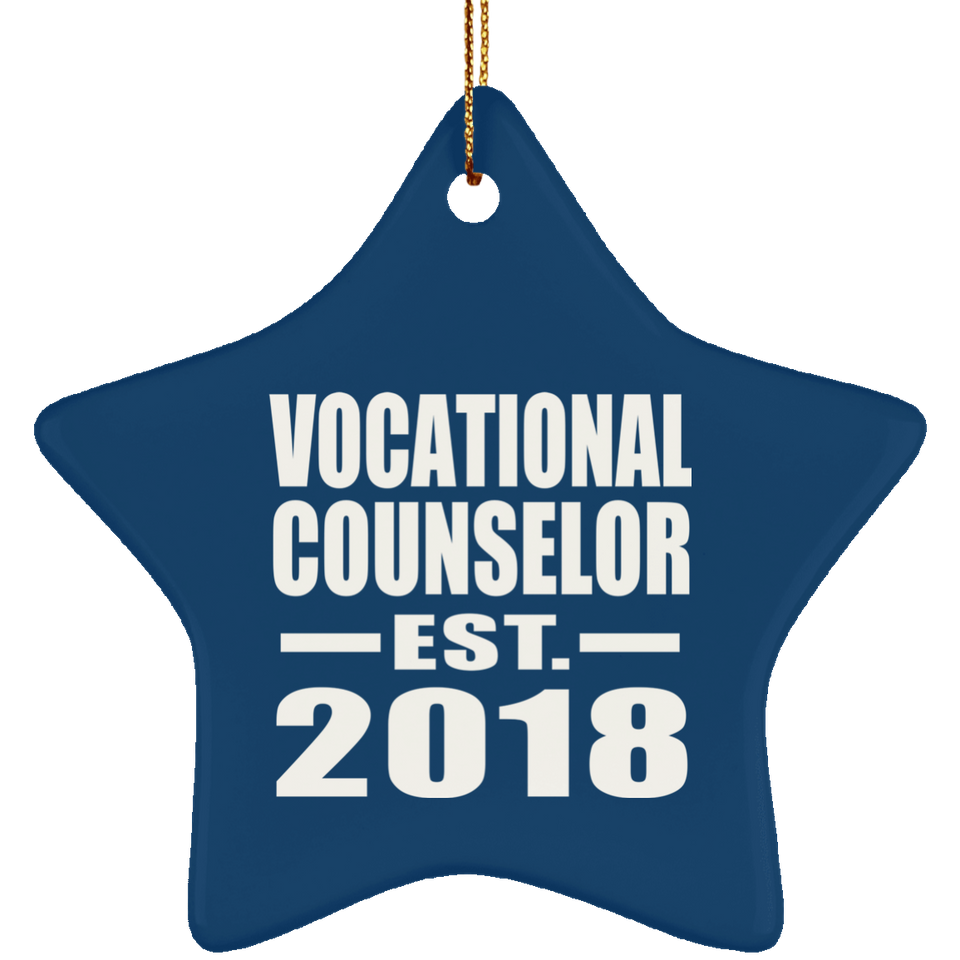 Vocational Counselor Established EST. 2018 - Star Ornament