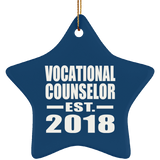 Vocational Counselor Established EST. 2018 - Star Ornament