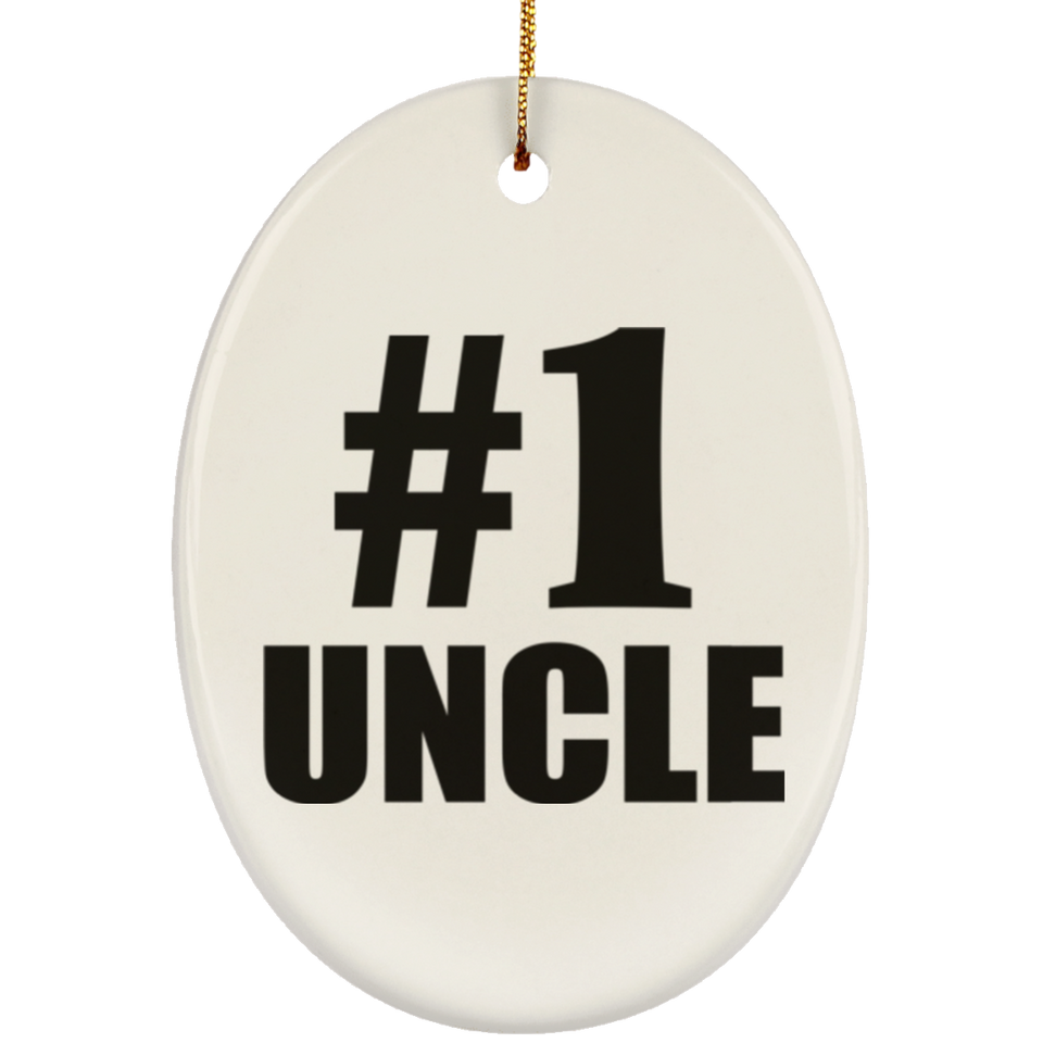 Number One #1 Uncle - Oval Ornament