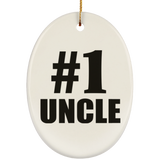 Number One #1 Uncle - Oval Ornament