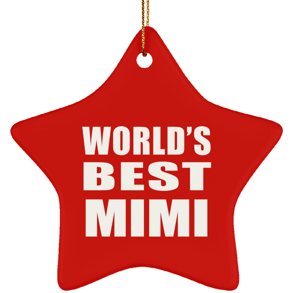 World's Best Mimi - Star Ornament
