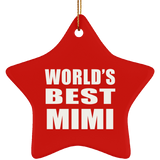 World's Best Mimi - Star Ornament
