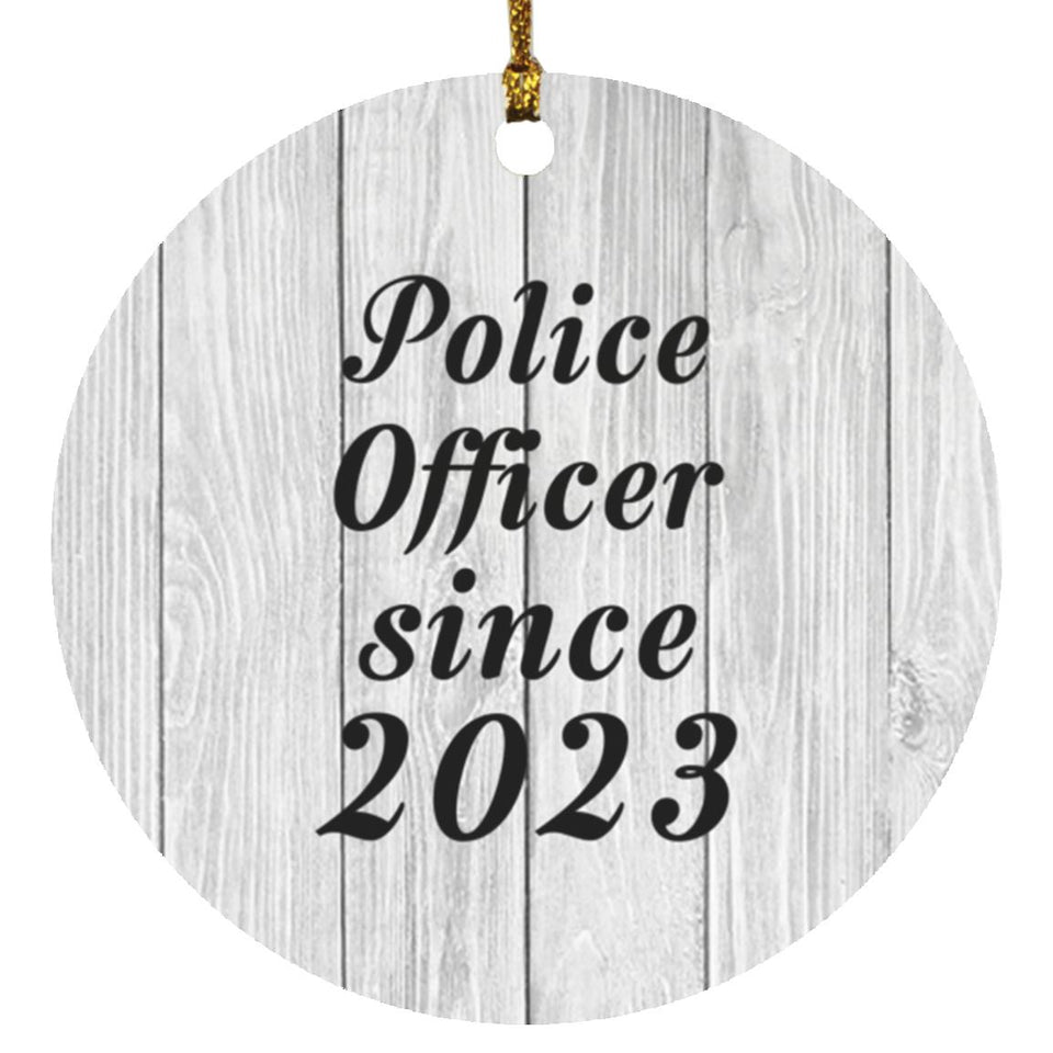 Police Officer Since 2023 - Circle Ornament F