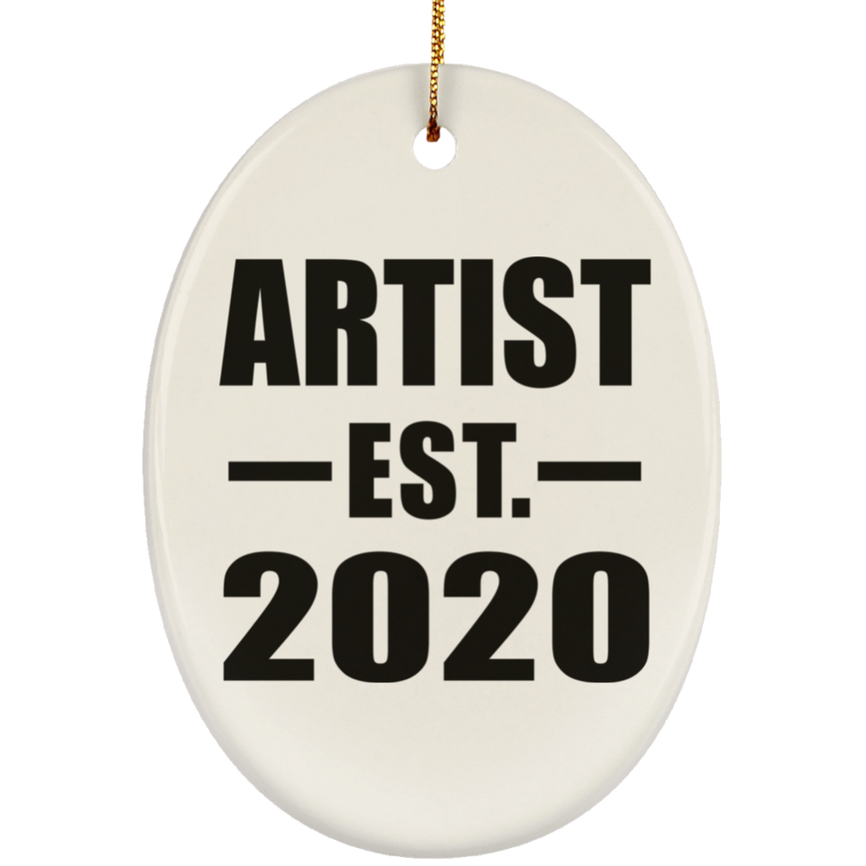 Artist Established EST. 2020 - Oval Ornament