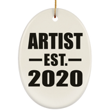 Artist Established EST. 2020 - Oval Ornament