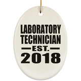 Laboratory Technician Established EST. 2018 - Oval Ornament