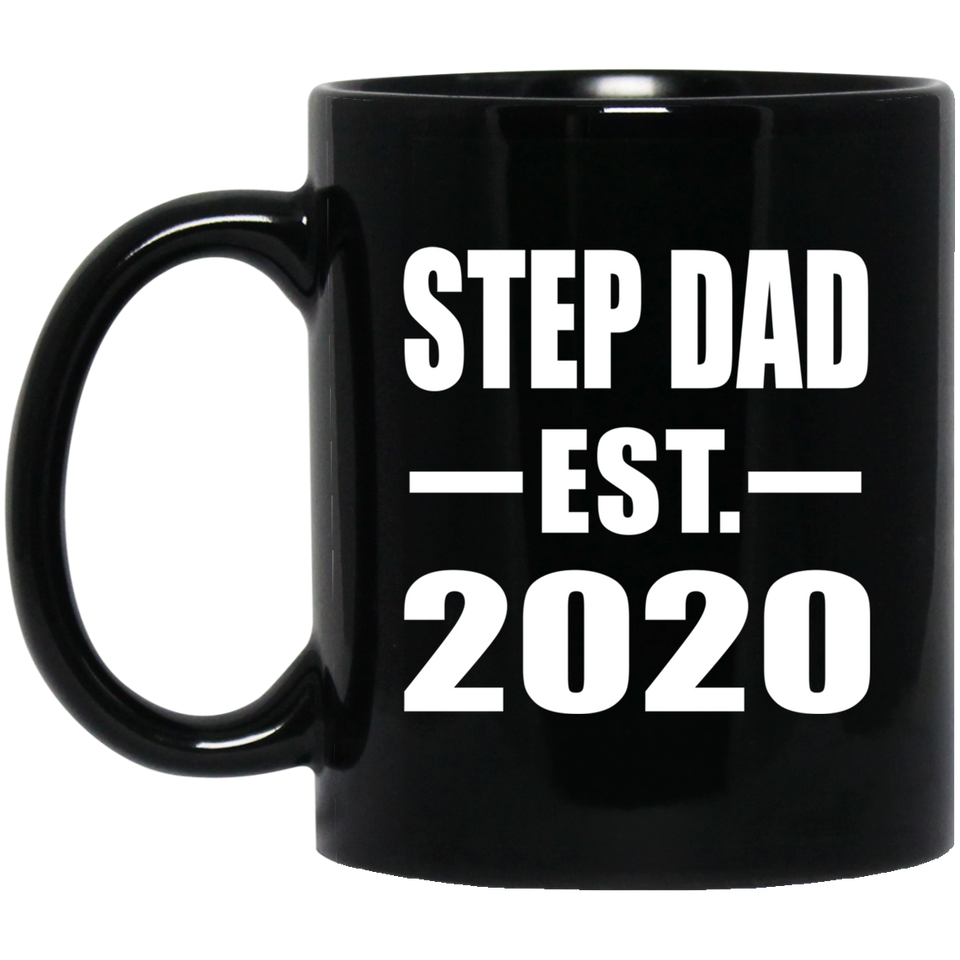 Step Dad Established EST. 2020 - 11oz Coffee Mug Black