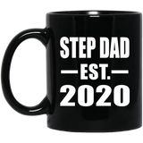 Step Dad Established EST. 2020 - 11oz Coffee Mug Black