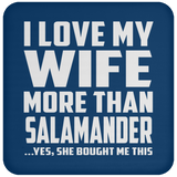 I Love My Wife More Than Salamander - Drink Coaster